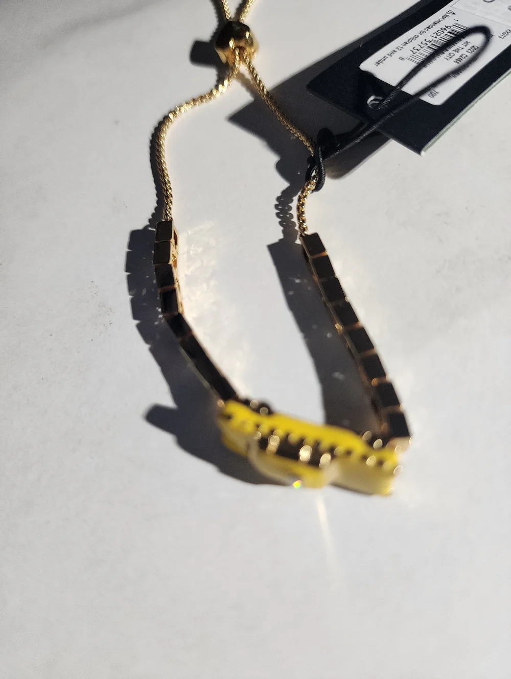 Nwt Kate Spade Taxi Bracelet & Hoop Earring Set with Yellow Enamel Taxi Accents - Picture 2 of 8